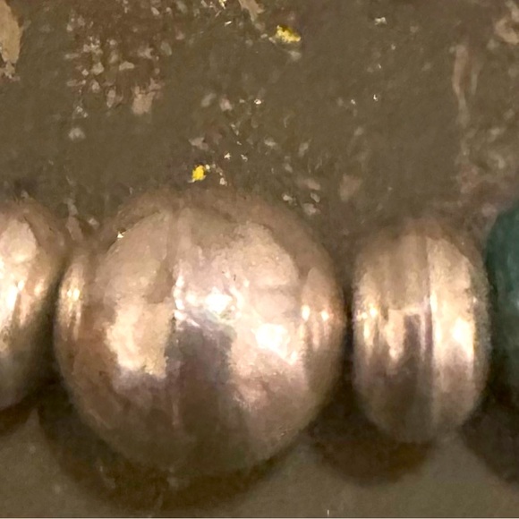 Hand Crafted Unique Earth “One of a Kind” Turquois& Sterling Silver Choker - Picture 3 of 4